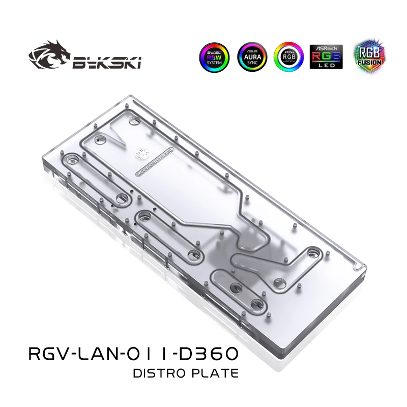 

BYKSKI Acrylic Acrylic Distro Plate for LIAN LI O11 Dynamic Case / Fit Dual 360MM Radiator / Combo DDC Pump / RGV-LAN-O11-D360