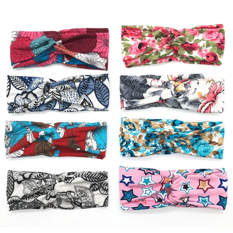

Running yoga fitness headband 2021 fashion elastic soft wash face hair accessories headwear floral print popular headbans