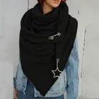 Теплая шаль, шарф с принтом, Модный мягкий шарф с принтом звезд, повседневные теплые шарфы, шали, толстый теплый шарф 2020