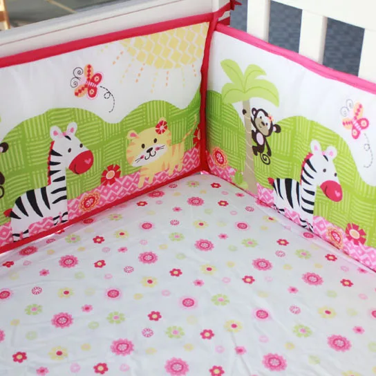 8 шт. набор постельных принадлежностей для детской кроватки узором Зебра девочек