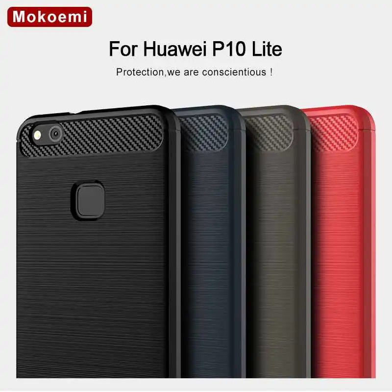 Mokoemi Fashion Shock Proof Soft Silicone 5.2"For Huawei P10 Lite Case For Huawei P10 Lite Cell Phone Case Cover