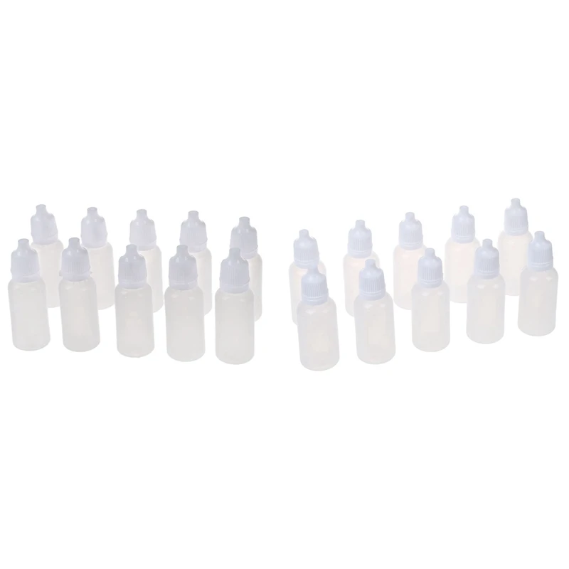 

10 Pcs Plastic Bottle Drop Bottle 20Ml & 10 Pcs Plastic Bottle Drop Bottle 15Ml