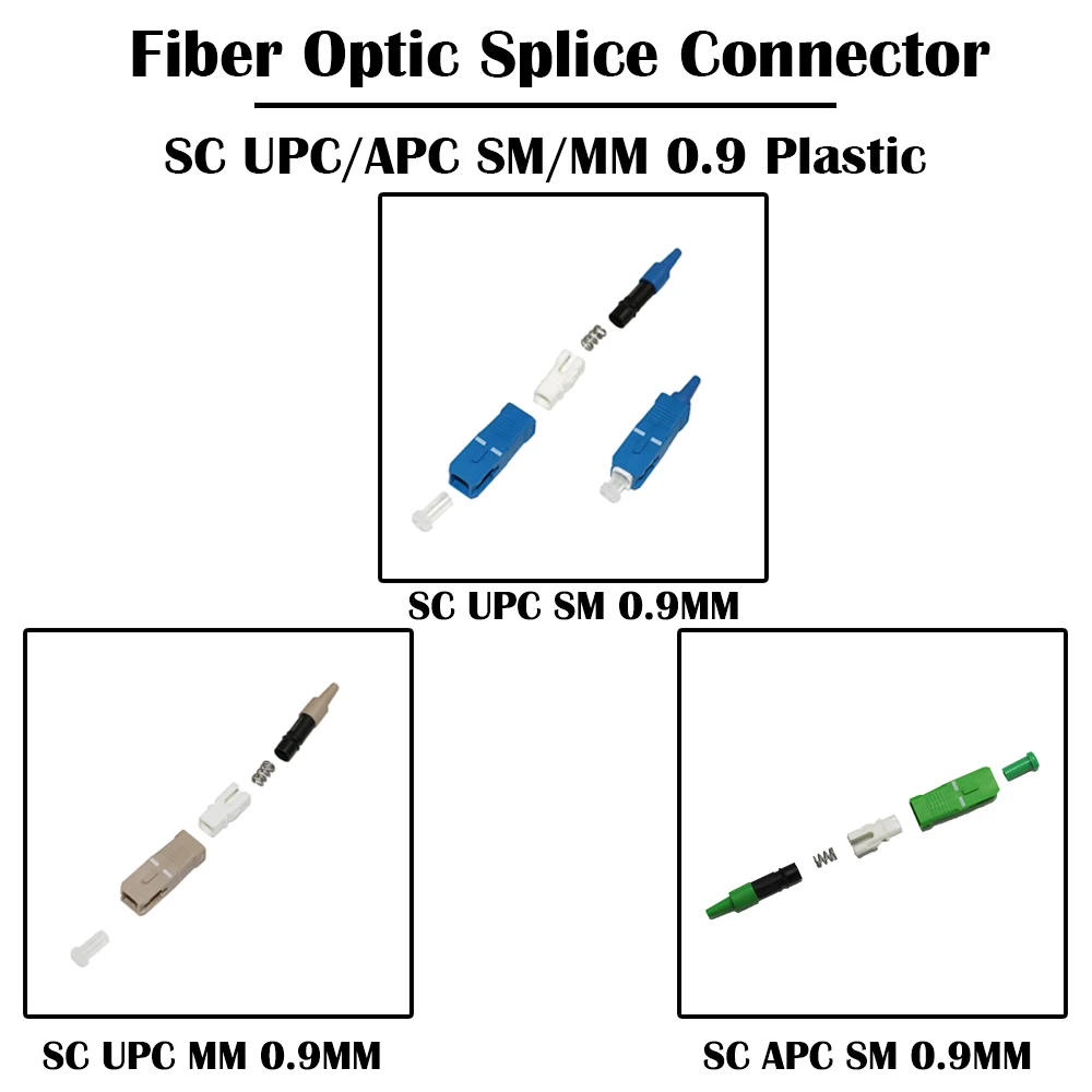 Соединитель оптоволоконного сплава SC UPC/APC FTTH 500 мм волоконный кабель SM
