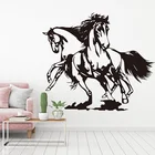 Большой лошади бег машина Кемпер стены Стикеры дикой природы приключение с единорогом, лошадью, животным Наклейка на стену Спальня виниловые обои Декор