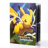 album pokemon card letters map protector 160pcs collection book folder holder pikachu notebook photocards display binder gx vmax