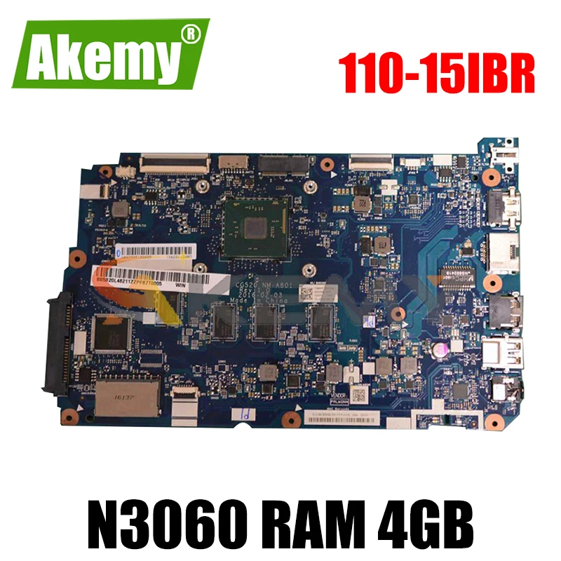 Akemy CG520 NM-A801 подходит для Lenovo 110-15IBR Материнская плата ноутбука процессор N3060