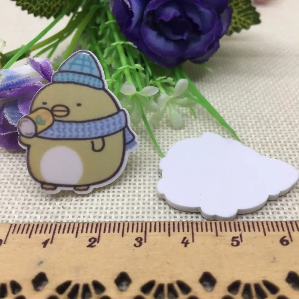 Никелевый 10 шт/лот японский мультфильм DIY милый девочка Праздничное оформление дома ремесла плоские пластмассовые резиновые аксессуары для волос ремесла - Цвет: Никелевый