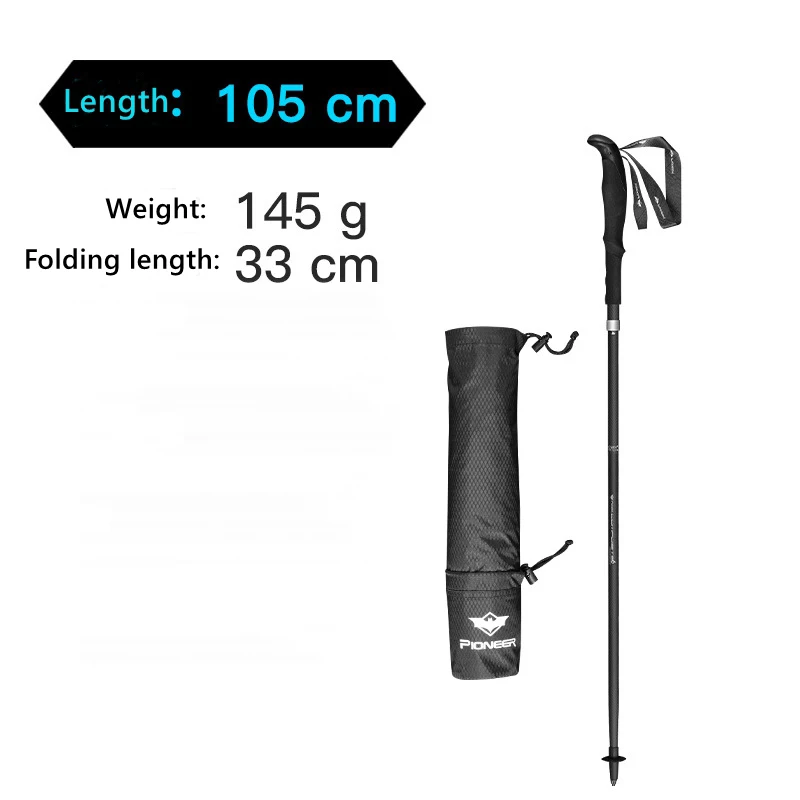 1 Pcs 105cm Pioneer 1 шт., 99% углеродное волокно, трость для прогулок, портативная, Ультралегкая, походная трость для активного отдыха, скалолазания, треккинга, Fengjingling6 - Цвет: 1 Pcs 105cm