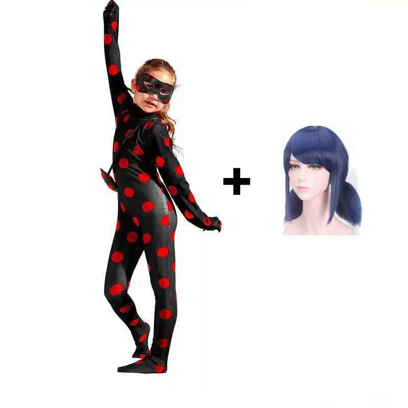 

YALUOER Ladybug Costumes For Girls Children Jumpsuit Bodysuit Party Cosplay Animal Clothes Hallowee Anime Costume