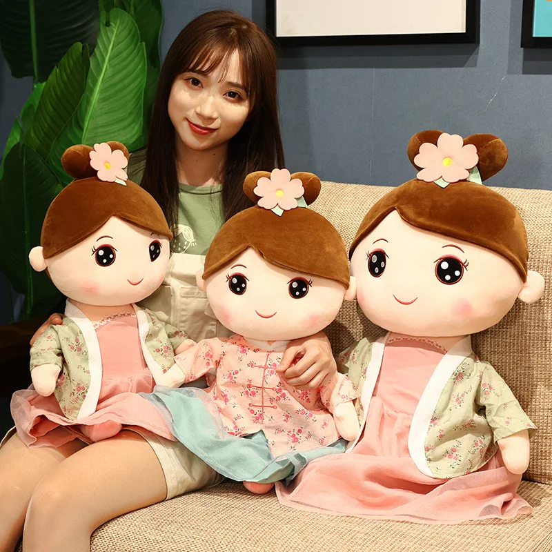Cute cartoon character plush stuffed toy doll pillow children's comfort toy home decoration ornaments comfortable and soft fabri cute resin bride and bridegroom toy doll