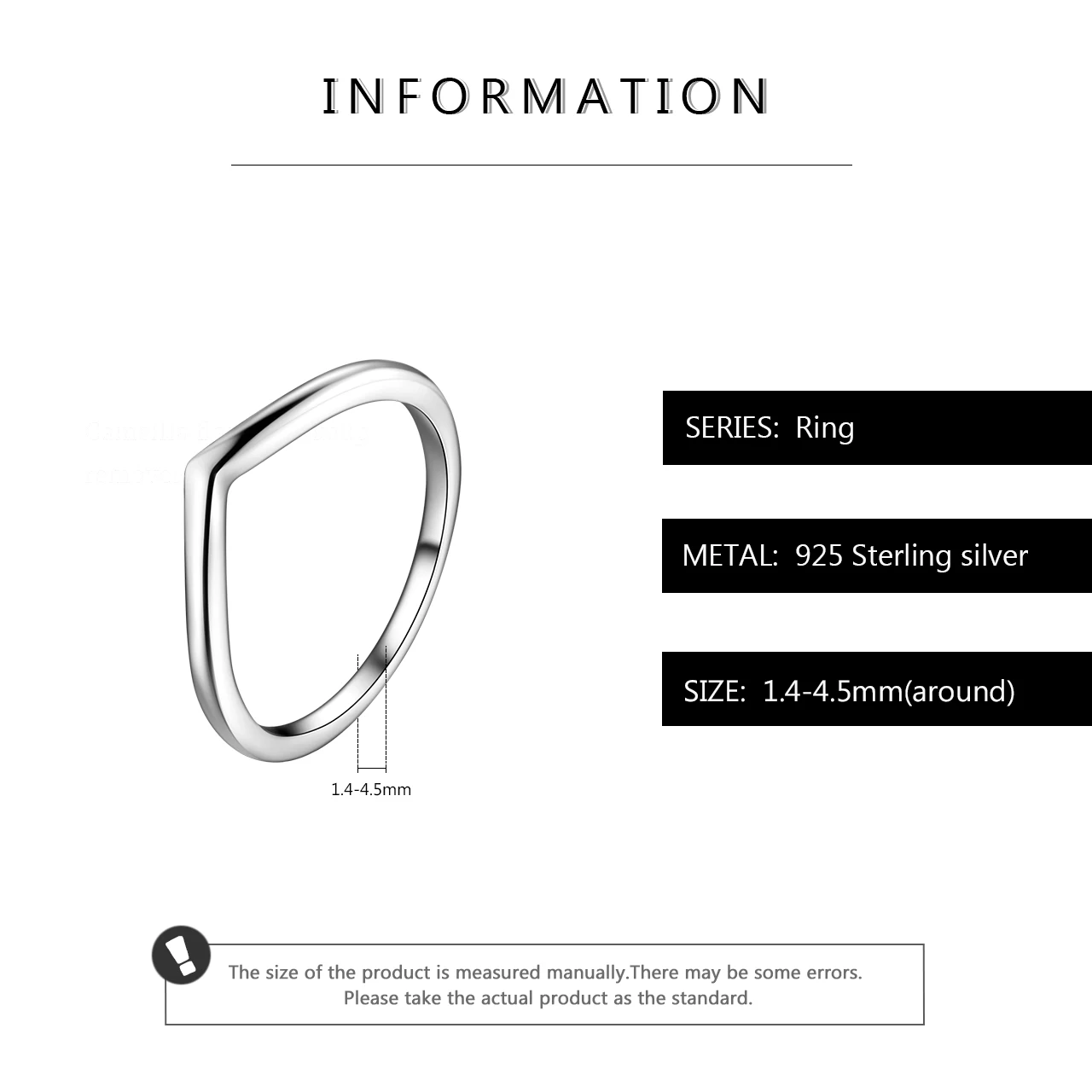 100% Настоящее 925 пробы серебро стекируемые простой перстень Твердые минимализм
