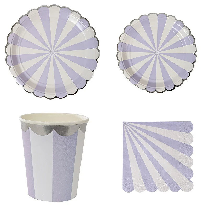 68 шт розовый зеленый фиолетовый золотой фольги для напитков бумажные чашки