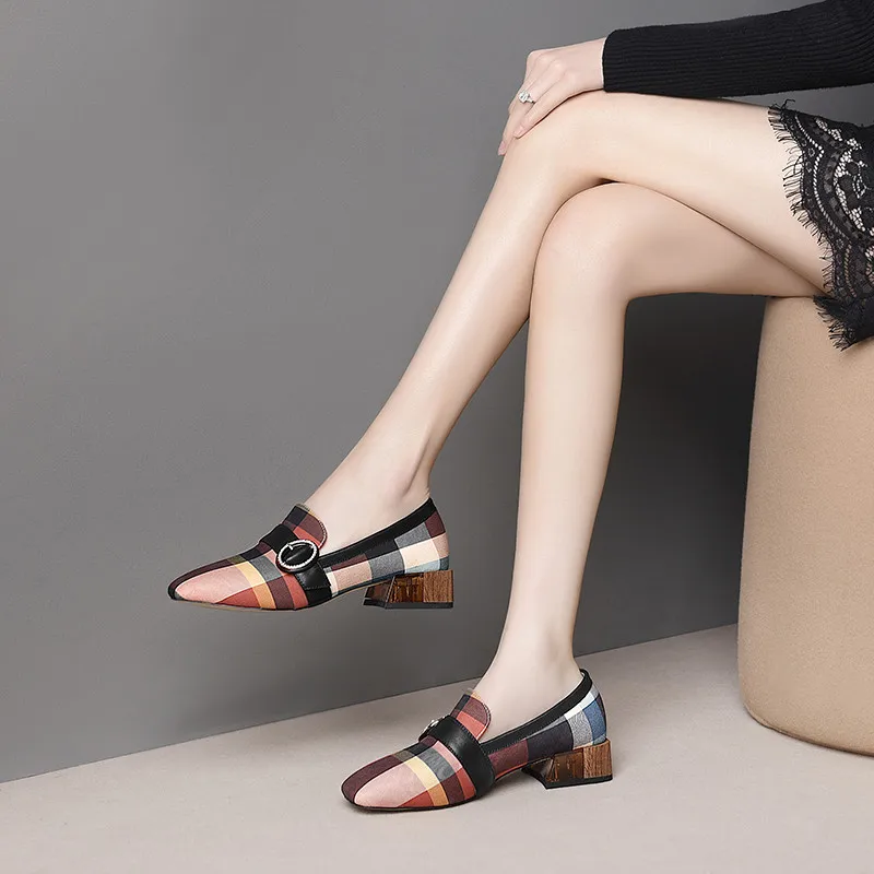 FEDONAS Женская деловая обувь в ретро стиле Туфли лодочки с мелким мыском для женщин