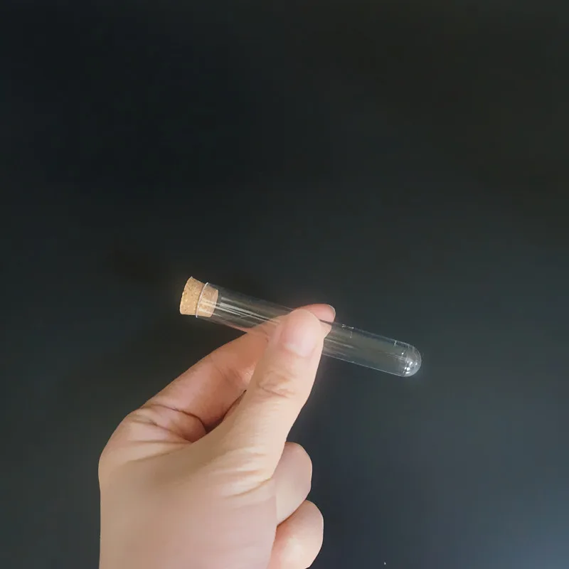 

Free shipping 20pcs/lot 13x78mm Plastic Round Bottom Test Tubes With Cork Stopper For Kinds Of Schools/Labs