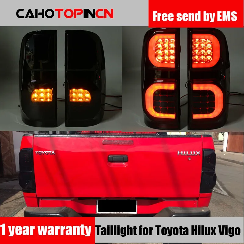 2 шт. автомобиль дымовой пожарной светодиодные задние светильник s для Toyota Hilux Vigo