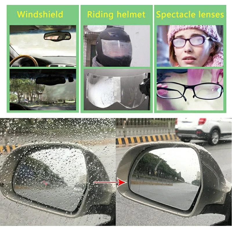 

20ml Anti-fog Agent Waterproof Rainproof Anit-fog Spray Car Window Glass Bathroom Cleaner Car Cleaning Car Accessories