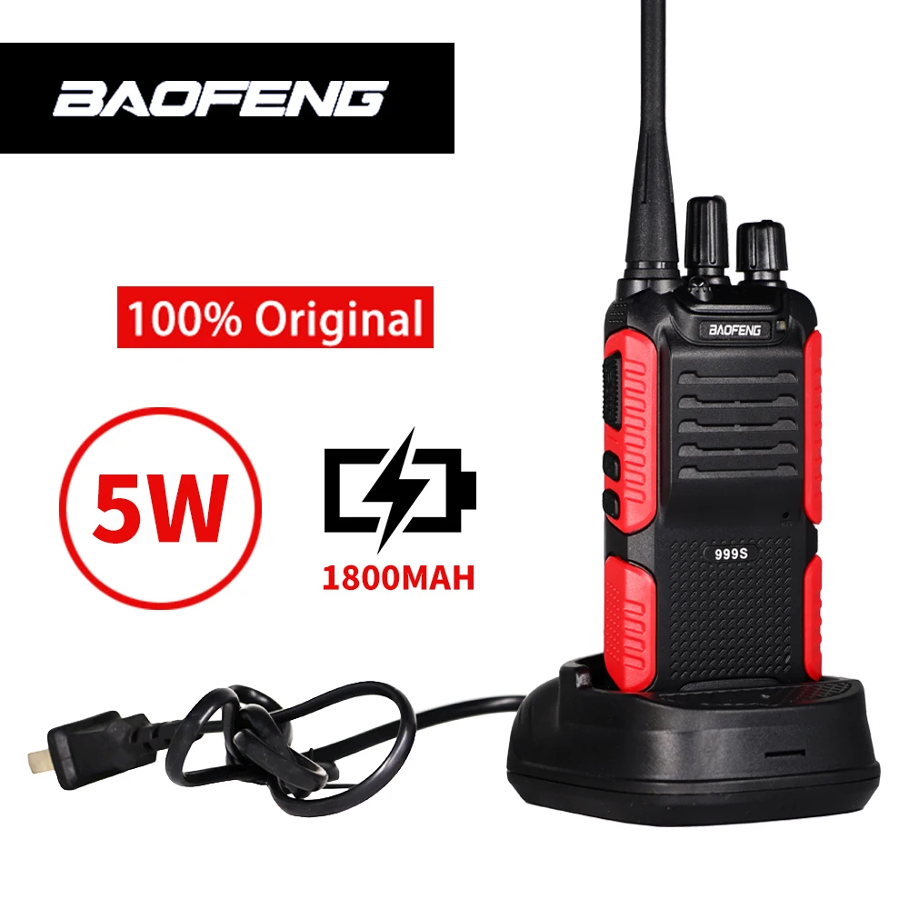 Двухстороннее радио Baofeng BF-999S Plus 5 Вт УВЧ 16 каналов BF 999S (2) рация 10 км портативный