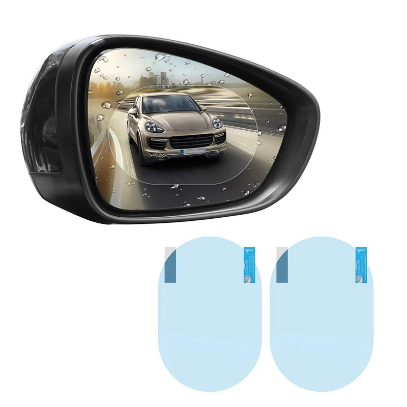 Protector Protection Mist Protective 2pcs Fog Rainproof Water Cars Mirror Film SUVs PET Oval Kit Anti Pack | Автомобили и
