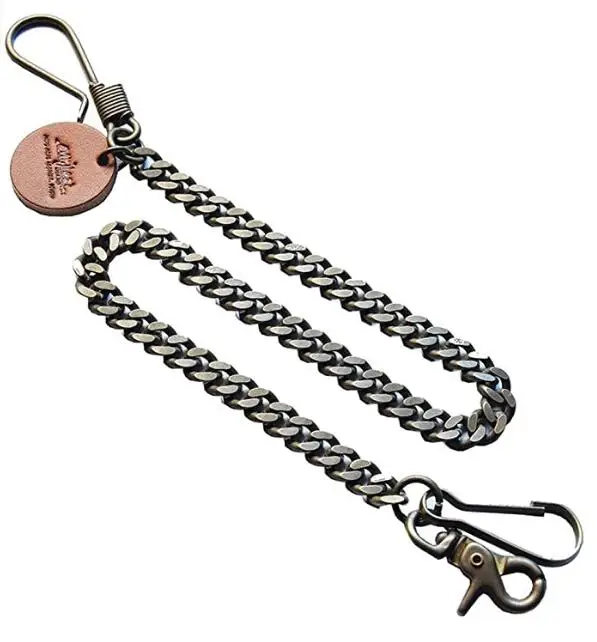 

American Vintage Collectable Golden Solid brass Fob Pants Wallet Chain hooks Keychain Key Ring Punk