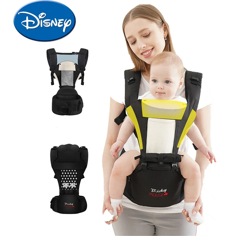 Детская переноска disney, дышащая, эргономичная, с Микки Маусом, Хипсит для новорожденных, удобная, передняя, детская переноска