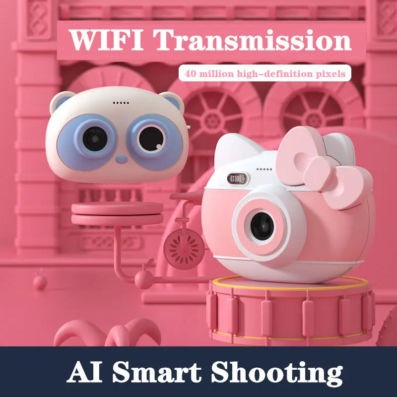 

Детская камера в виде панды принтер развивающие игрушки подарок мини цифровой проекции камеры видеокамеры с 2 дюймов IPS Экран