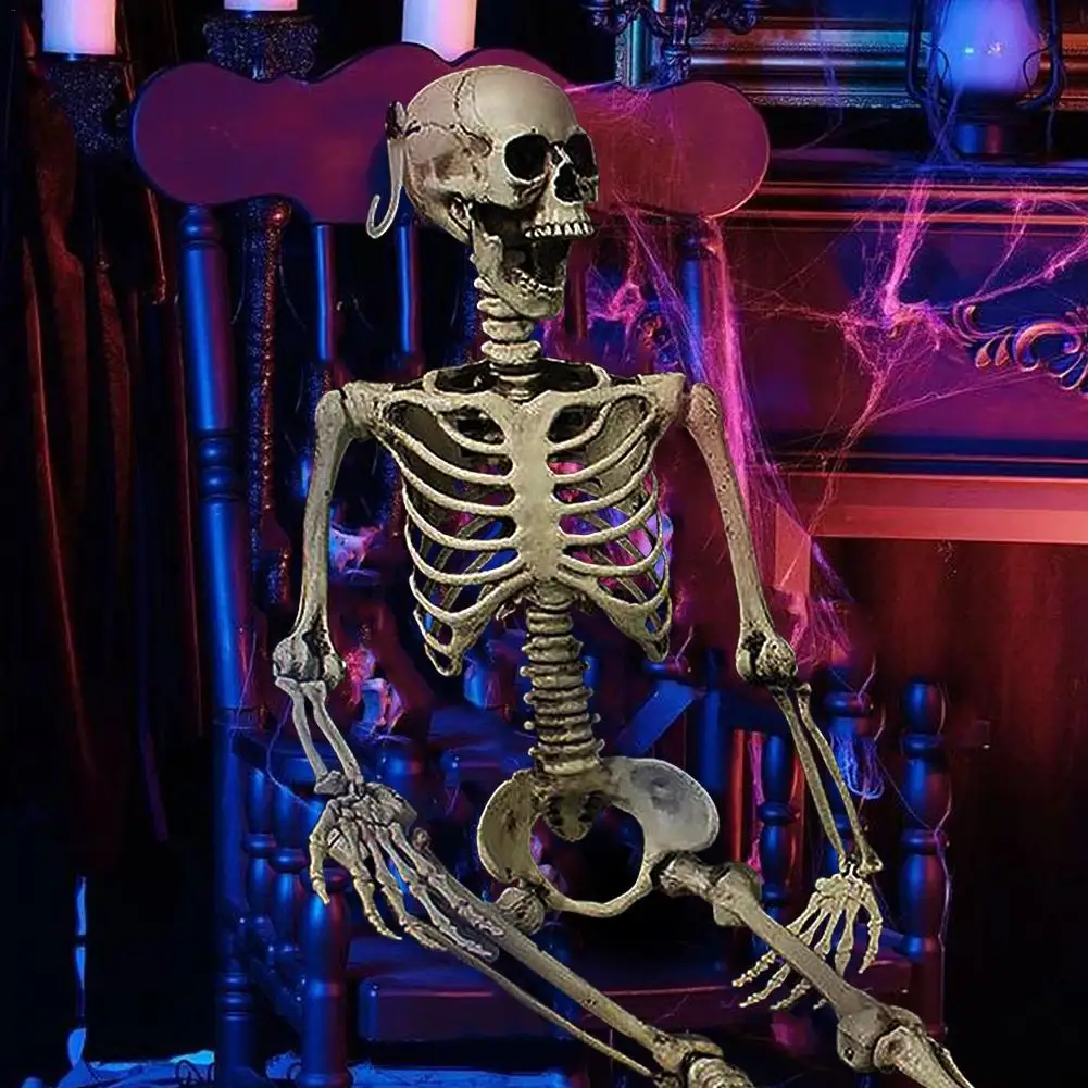 

90CM Halloween Haunted House Props Skeleton Dry Corps Skeleton Child Secret Room Bone Head Decoration