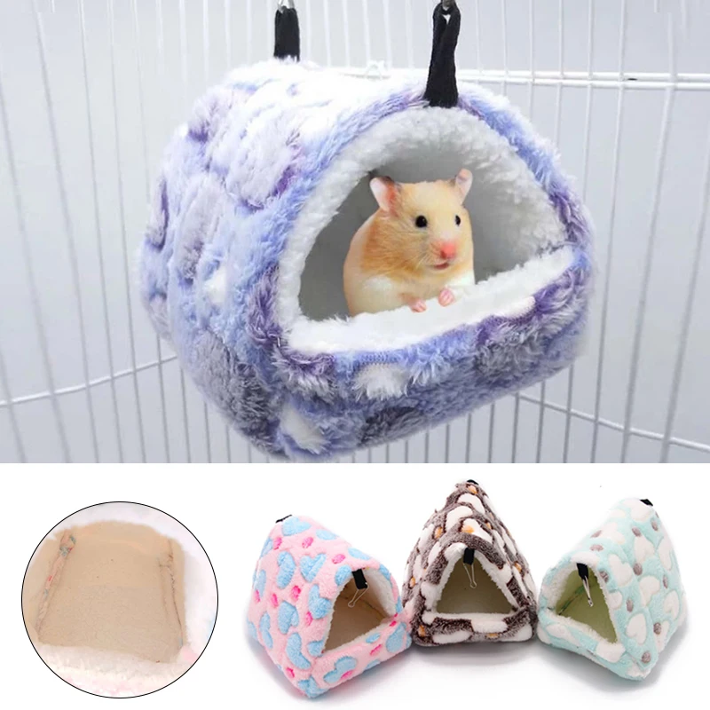 

Cute Winter Rabbit Squirrel Mini Cage Guinea Pig Nest Small Animal Sleeping Bed Hamster House Warm Mat