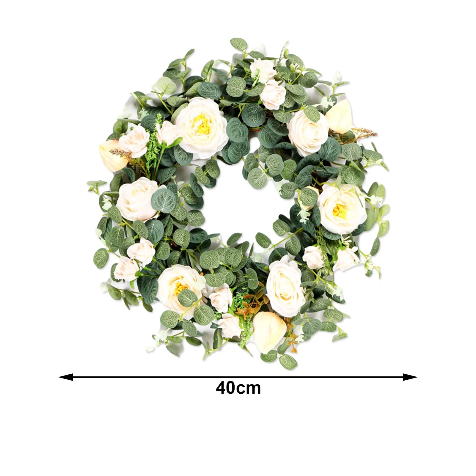 

Lavender Wreath Handmade DIY Natural Rattan Valentines Day Flowers Wreaths Holiday Furniture Decoration For Home Door