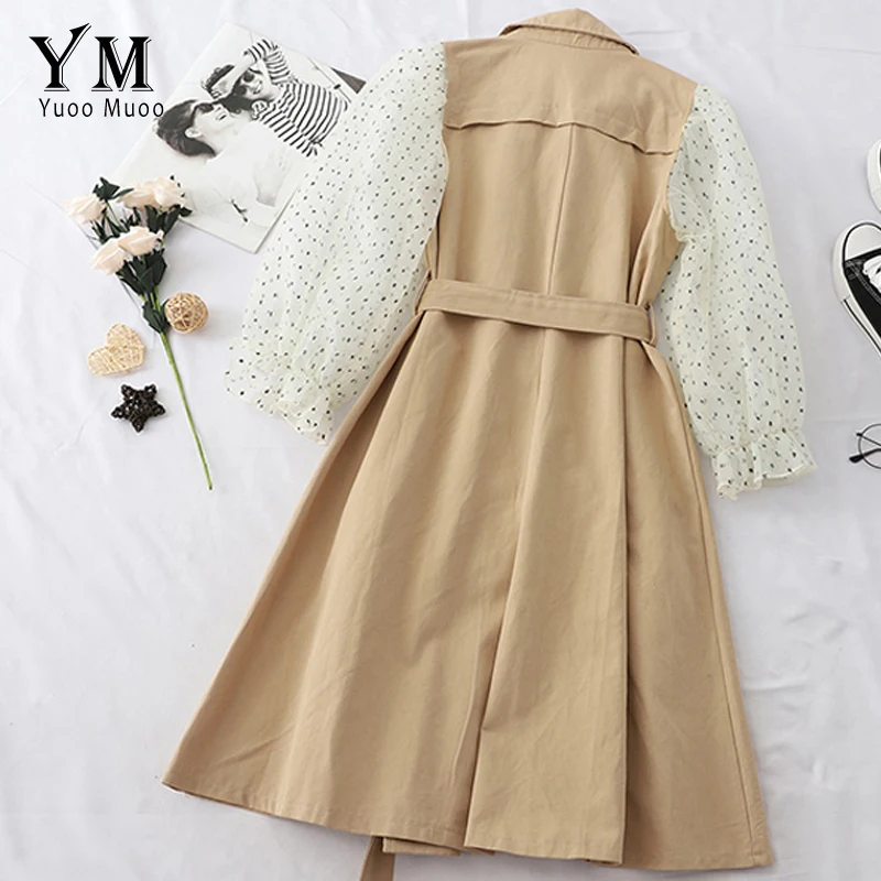 YuooMuoo Женская модная куртка платье женское 2019 осень с пышными рукавами деловое