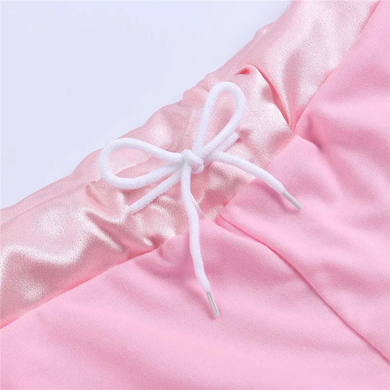 

Autumn Spring Elegant Woman Clothing Star Pattern Round Collar Printed Tops Elastic Casual Lace-up Side Striped Pants Trousers