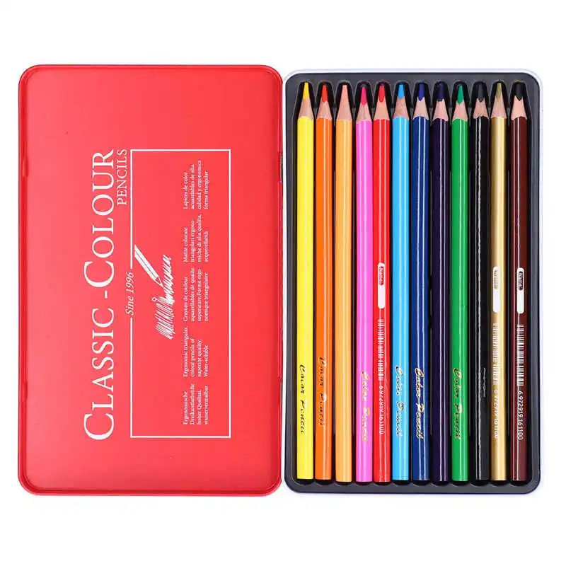 12/24 Colors Professional Watercolor Pencils Sets Water Soluble Coloring For Kids Adults Drawing Pencil | Игрушки и хобби