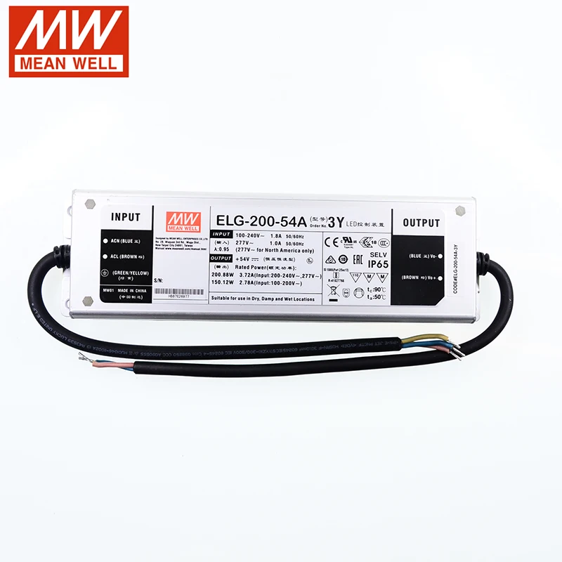 Умный регулируемый светодиодный источник питания Meanwell 200 Вт 110 А 54 в 220 В/200 В