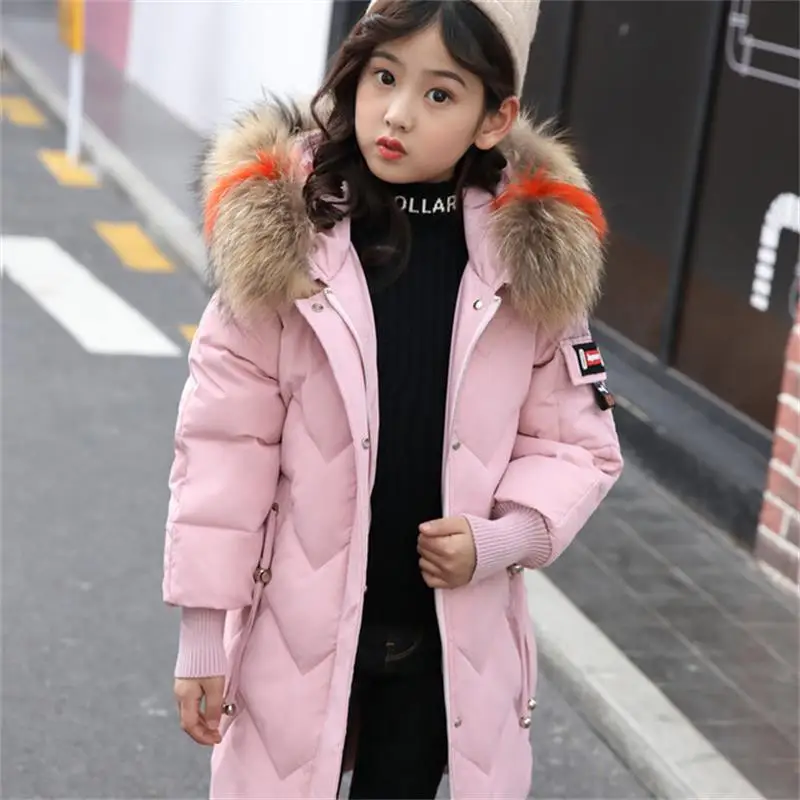 Коллекция 2019 года одежда для девочек зимние теплые пуховики детская утепленная