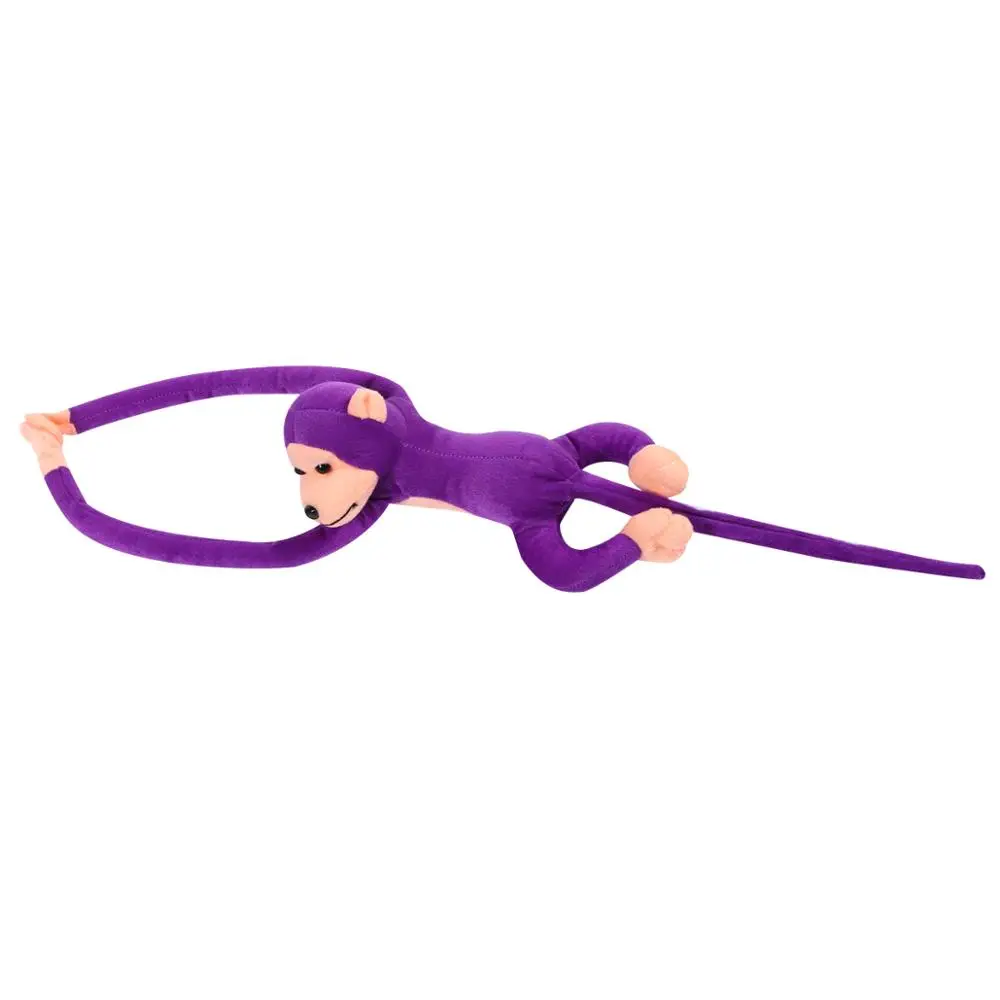 Purple 60 см милые длинные руки хвост Обезьяна Мягкая Плюшевая Кукла игрушка для ребенка Спящая Успокаивающая животное обезьяна украшение дома шторы висячая кукла - Цвет: Purple