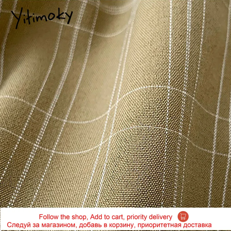 

Yitimoky Plaid Shirt Women 2021 Spring Summer New Solid Korean Fashion Top Short Sleeve Harajuku Button Casual Vintage Blouse