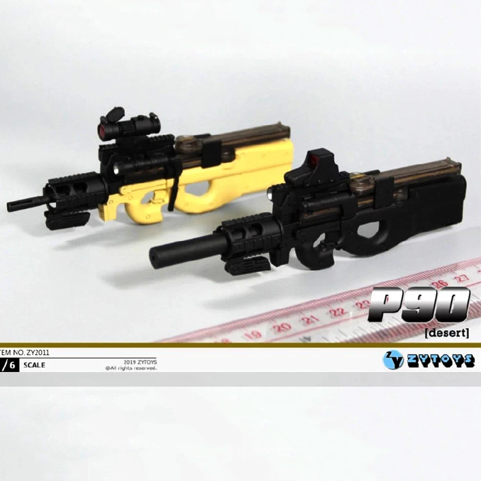 

ZYTOYS 1/6 ZY2011A 11 см черный/песок P90 модель оружия подходит для 12 "экшн-Фигурки игрушки