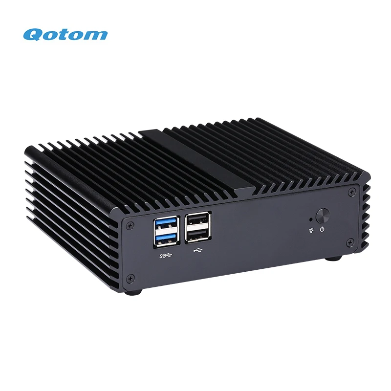 Qotom мини ПК Core i3 i5 процессор Dual LAN 4 COM Порты безвентиляторный промышленного X86|Мини