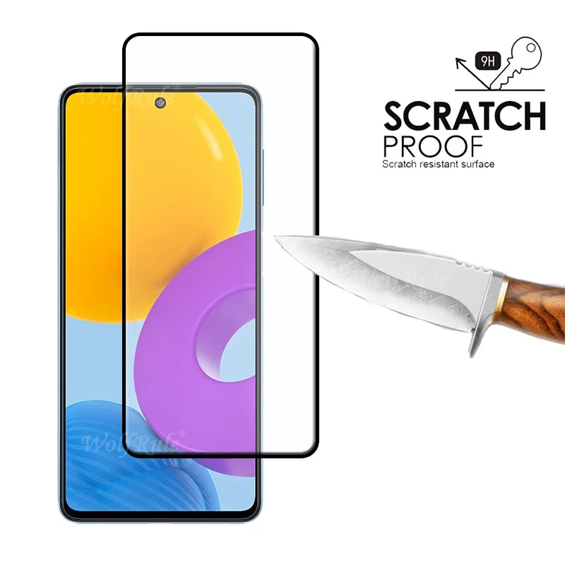 4 in 1 for samsung galaxy m52 5g glass for samsung m52 5g tempered glass full 9h screen protector for samsung m52 5g lens glass free global shipping