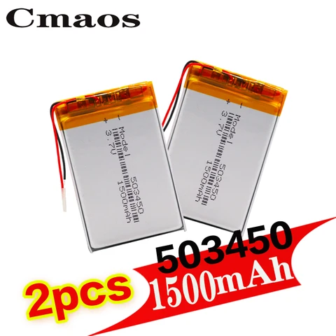 Литиевая полимерная аккумуляторная батарея 1500 MAh Li-Ion Lipo аккумулятор 3,7 V 503450 для смартфона DVD Mp3 Mp4 Светодиодная лампа камера
