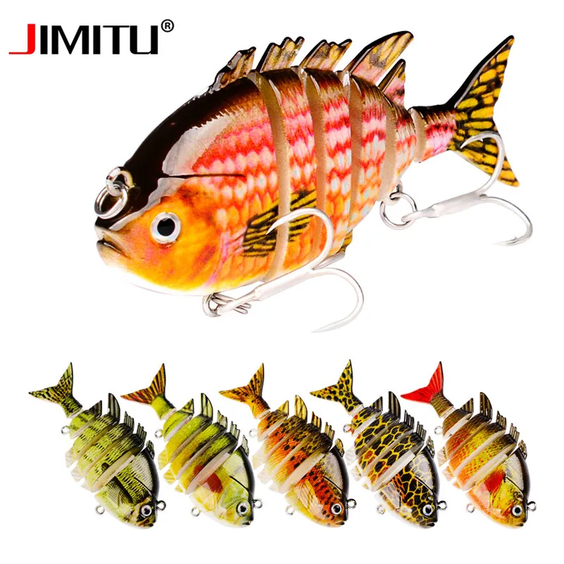 JIMITU 6 сегментов Wobler Swimbait 8 см 15 5 г твердая наживка isca искусственный море