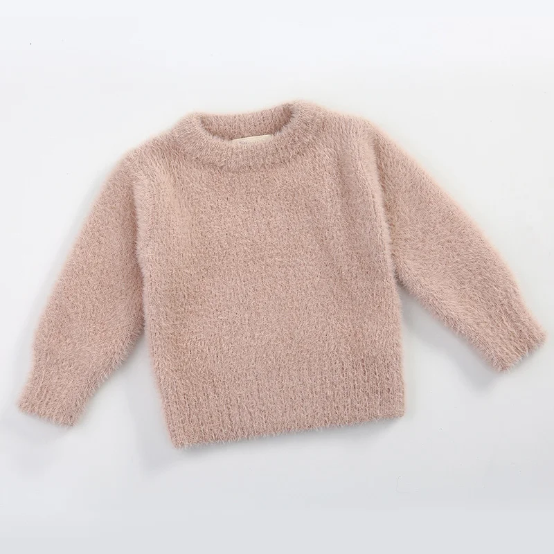 SY4054B Baby Girl Winter Clothes Imitation Mink Jacket Baby Warm Coat Christmas Sweater Sweaters For Girls 1-4 Years Old Kids Sweater - Цвет: SY4054B