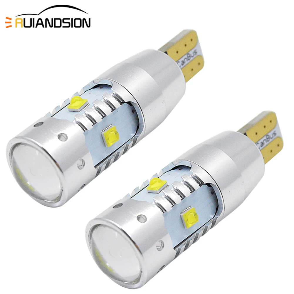 2 шт. AC12-24V чистый белый w5w T10 Светодиодные лампы 30 Вт Canbus 501 creexb-d чипы высокой мощности габаритный Боковой габаритный фонарь автомобильный светильник источник