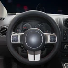 Чехлы рулевого колеса из искусственной кожи для Jeep Grand Cherokee 2011 12 13 Compass Wrangler Patriot 2011-2016