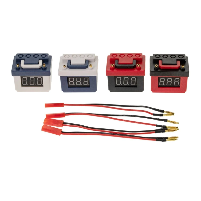 

Mini Decoration Parts Simulation Battery Lithium Battery LiPo Low Voltage Alarm for 1/8 1/10 RC Model Car Decorative