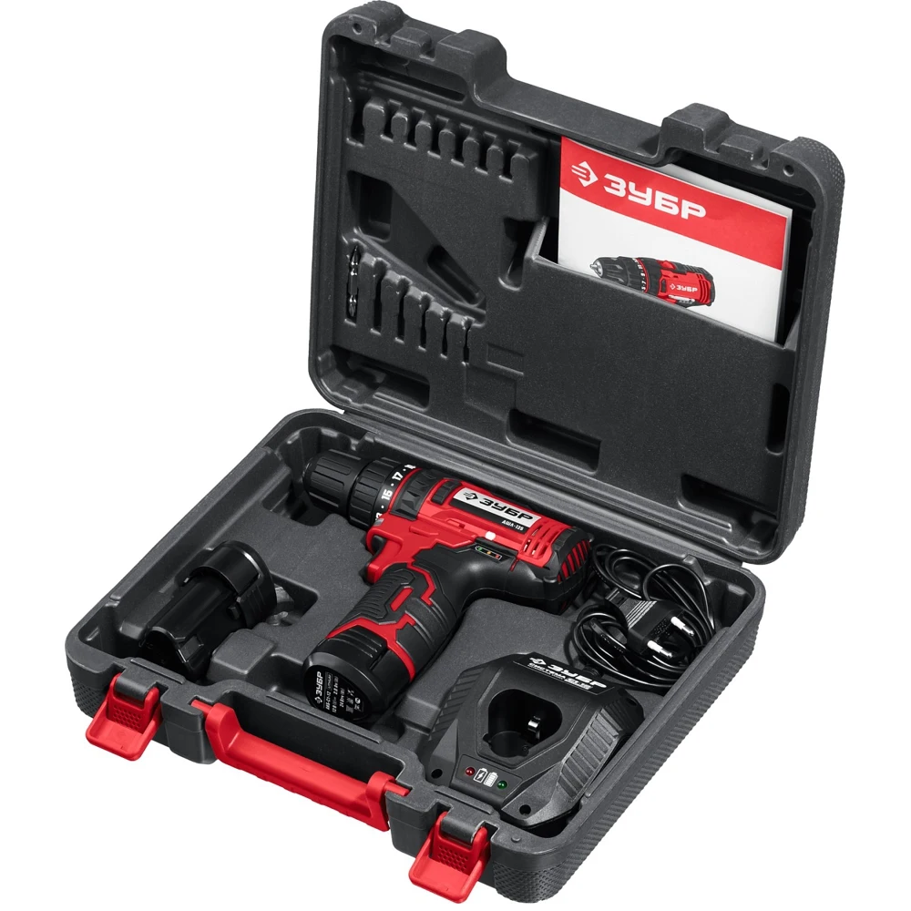 Drill-driver Zubr DShL-125-22 2Ah with two batteries | Инструменты