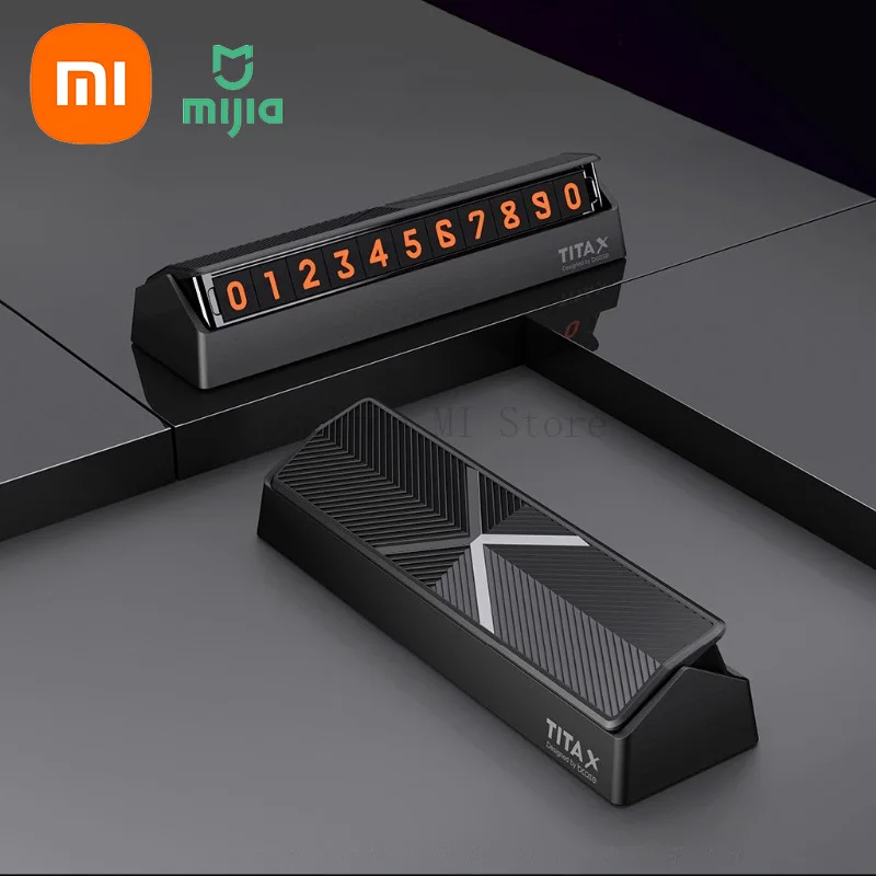 Оригинальный Автомобильный Флип тип Xiaomi mijia Titx табличка с номером телефона для