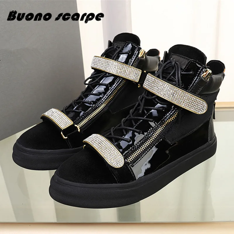 Осенне-зимняя кожаная Вельветовая Мужская обувь с двумя металлическими пряжками