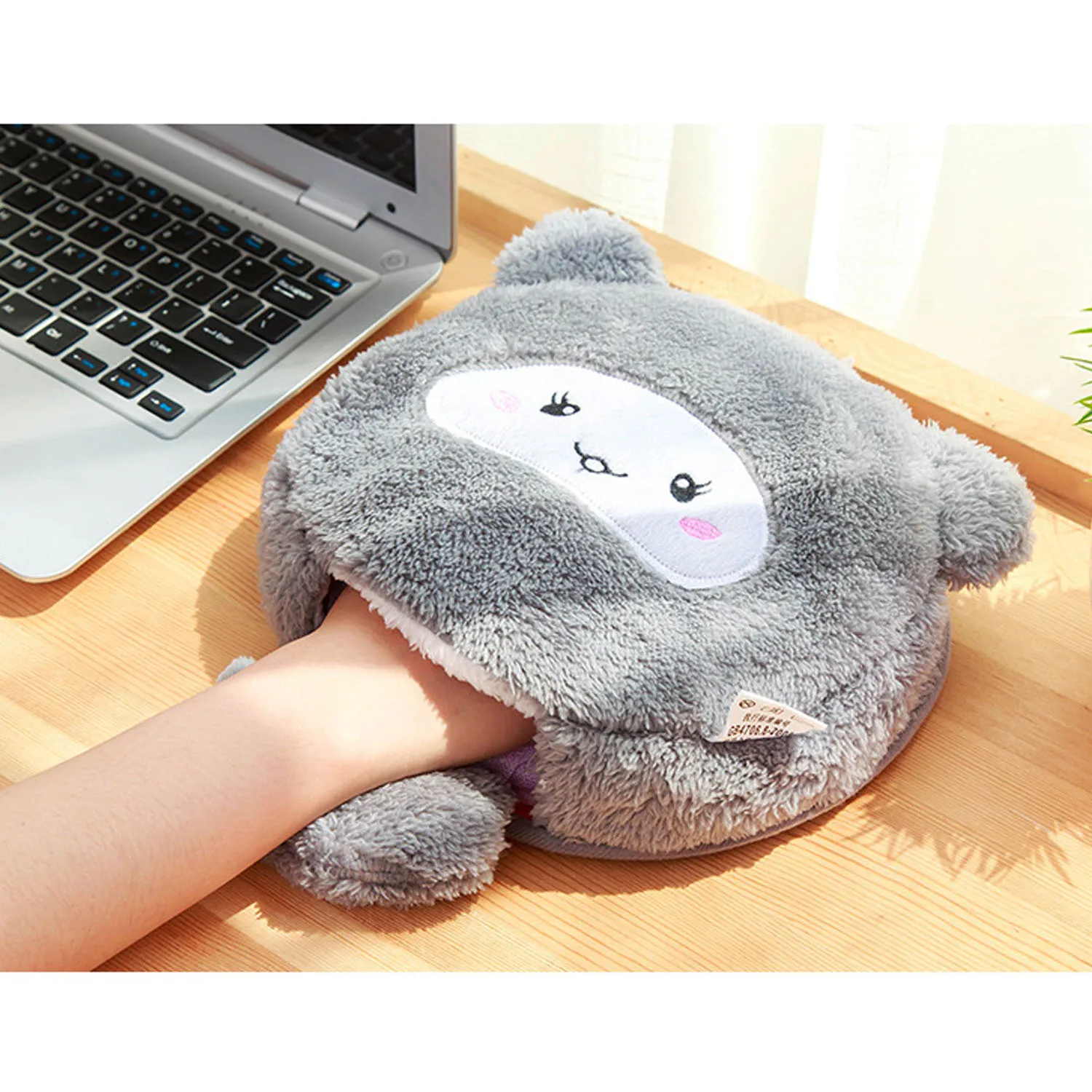 Зимний милый коврик для мыши из мультфильма мягкого плюша USB игр с подогревом