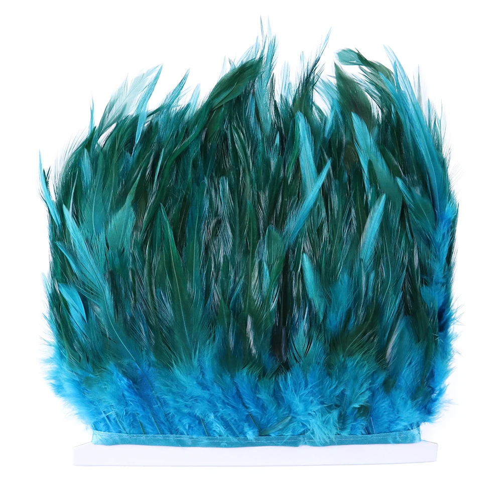 

5Meter High Quality Natural Chicken Feather Trim 10-15cm for Wedding Stage DIY Crafts Party Clothing Decoration Accessorie