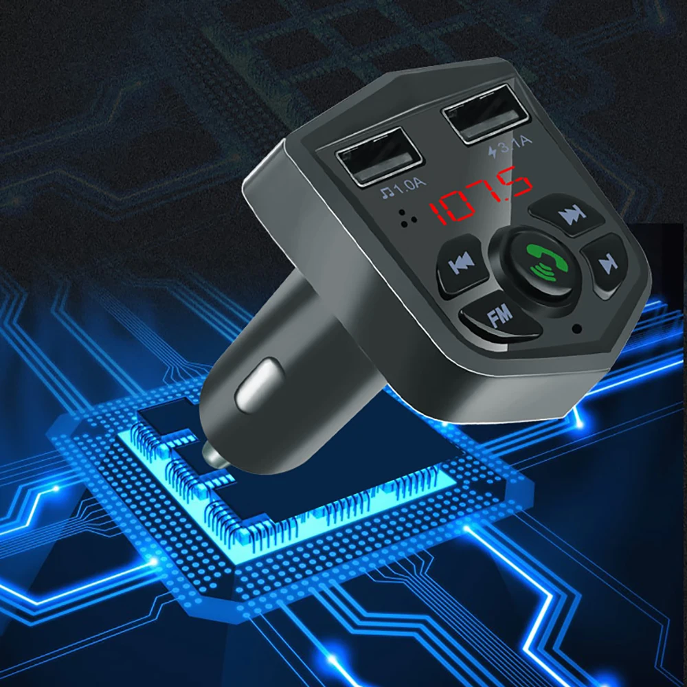 Передатчик автомобильный комплект Bluetooth 5 0 Handsfree беспроводной передатчик LCD MP3